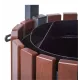 Cos stradal pentru gunoi, Maro, Metal si Lemn, 40 L