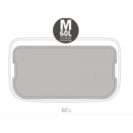 Cos gunoi Bo cu pedala, 60L - Platina