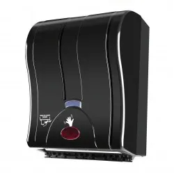 Dispenser electric pentru rola prosop hartie, 21 cm, Negru