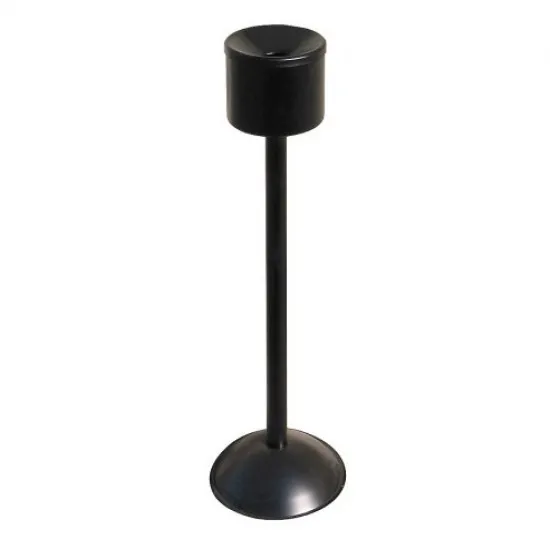 Scrumiera neagra metalica cu picior