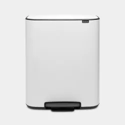 Cos gunoi Bo cu pedala  60L - alb