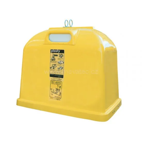 Eurocontainer din fibra de sticla 3.2 m3 pentru plastic GALBEN MEVATEC - Transport Inclus