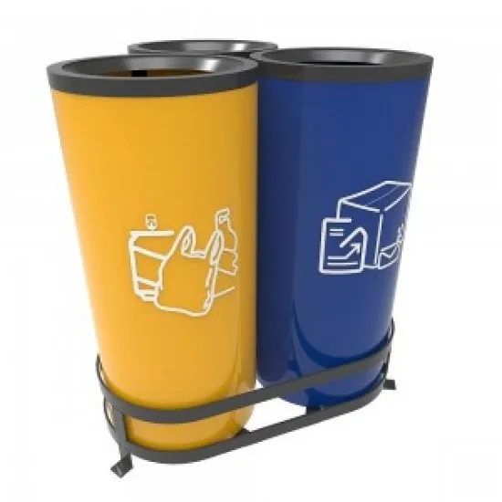 AARHUS B Cosuri de gunoi moderne de reciclare 3x50L, pentru birouri sau zonele urbane AARHUS B Cosuri de gunoi moderne de reciclare 3x50L, pentru birouri sau zonele urbane