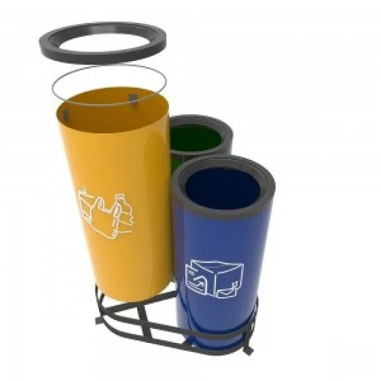 AARHUS B Cosuri de gunoi moderne de reciclare 3x50L, pentru birouri sau zonele urbane AARHUS B Cosuri de gunoi moderne de reciclare 3x50L, pentru birouri sau zonele urbane