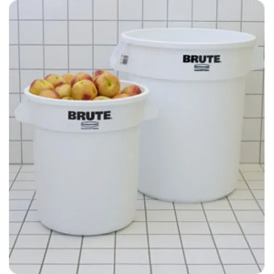 Container rotund Brute, 37.9 L, alb, RUBBERMAID Container rotund Brute, 37.9 L, alb, RUBBERMAID