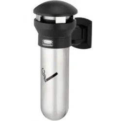 Scrumiera Infinity cu montare pe perete, 700 tigarete, negru/gri, RUBBERMAID