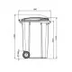 Container din plastic, 360 litri verde transport inclus