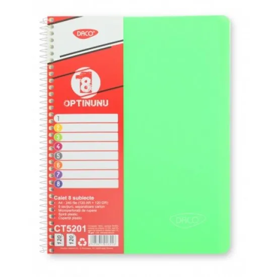 Caiet a4 240 file 8 subiecte daco ct5201