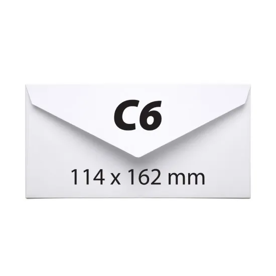 Plic C6, 114 x 162 mm, alb, gumat, clapa V, 70 g/mp, 25 bucati/set Plic C6, 114 x 162 mm, alb, gumat, clapa V, 70 g/mp, 25 bucati/set