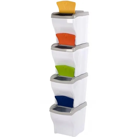 Cosuri de gunoi pentru colectare selectiva 4 x 20 L Cosuri de gunoi pentru colectare selectiva 4 x 20 L