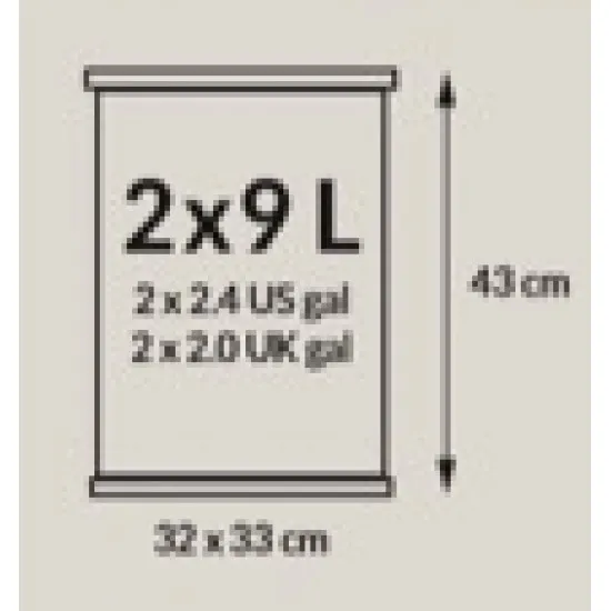 Cos Gunoi Hailo Oko Duo Plus M, 2x9L